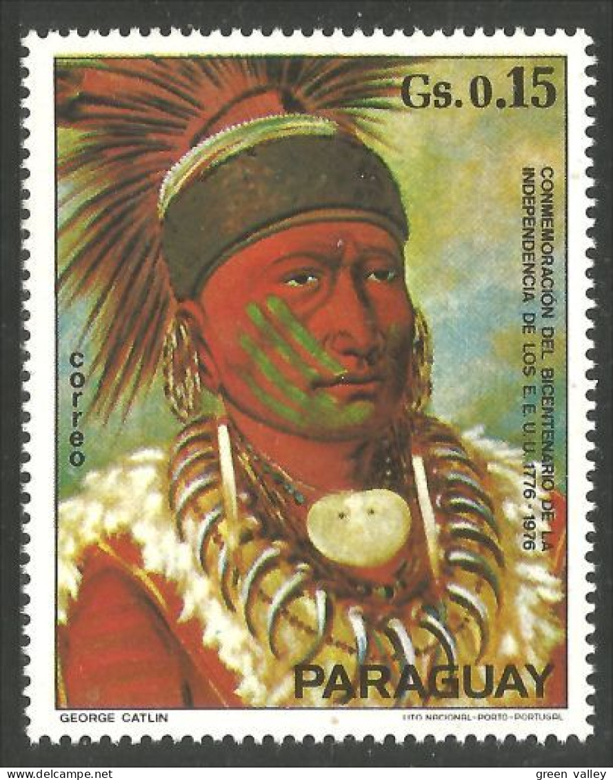 722 Paraguay Bicentenary USA Indien American Indian MNH ** Neuf SC (PAR-149) - Indiani D'America