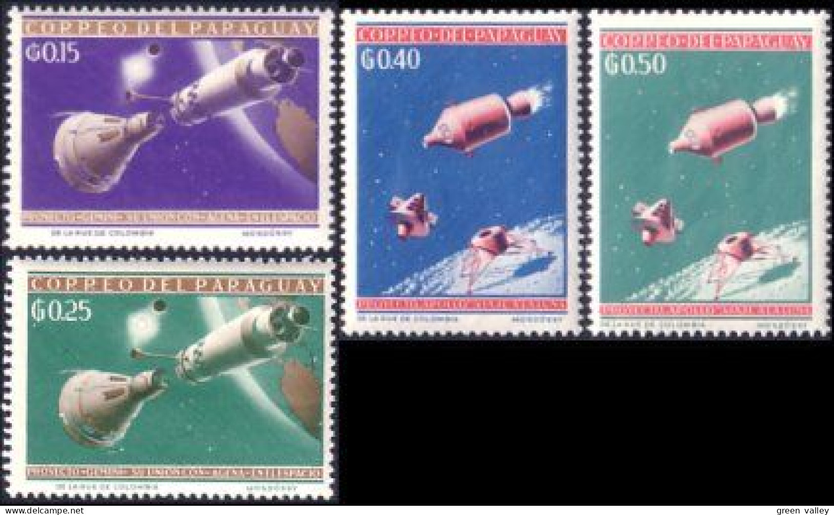 722 Paraguay Space Espace Satellite MH * Neuf CH (PAR-80) - Stati Uniti