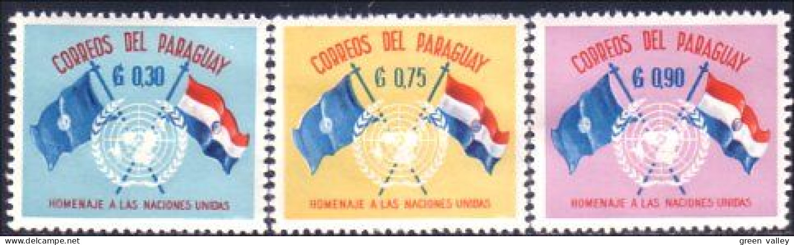 722 Paraguay Drapeaux Flags MH * Neuf CH (PAR-70) - Paraguay