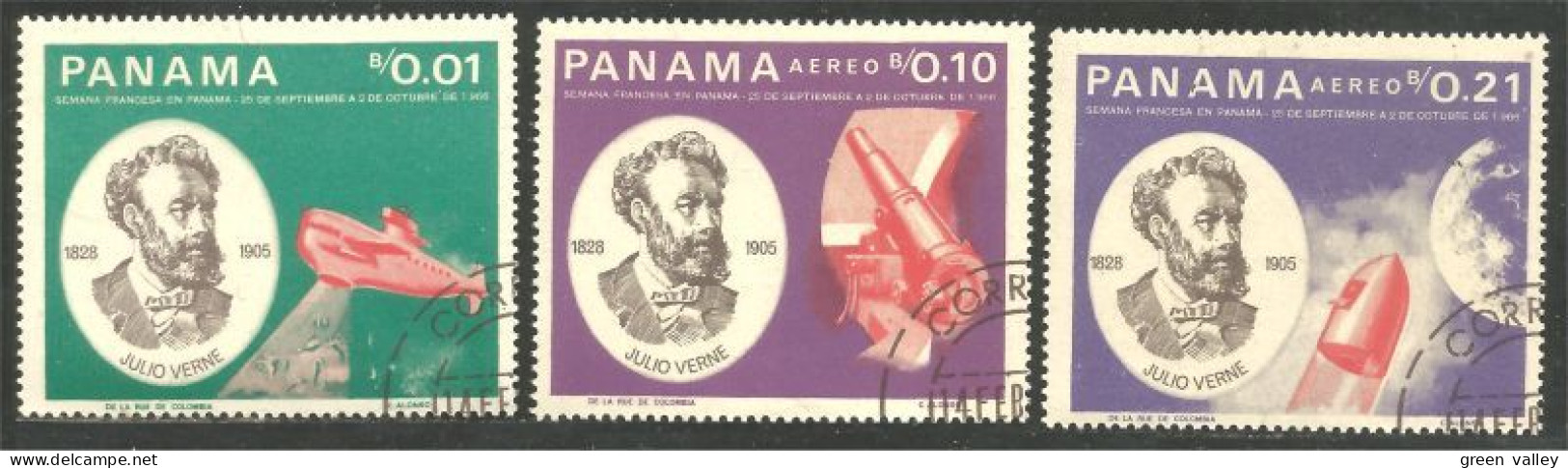 720 Panama Jules Verne Writer Fiction Ecrivain (PAN-40) - Escritores