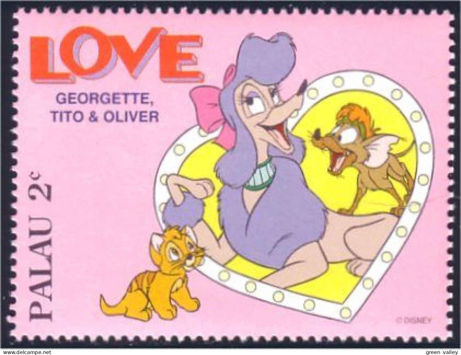 718 Disney Palau Chat Chatte Cat Kitten Katz MNH ** Neuf SC (PAL-7a) - Palau