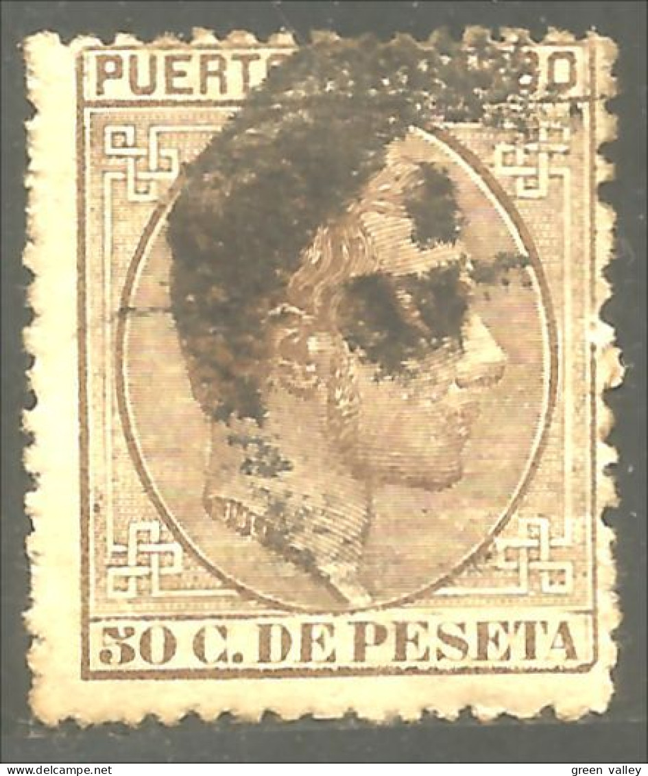 748 Puerto-Rico 1880 Roi King Alfonso XII 50c Brun Brown (PUE-6) - Porto Rico