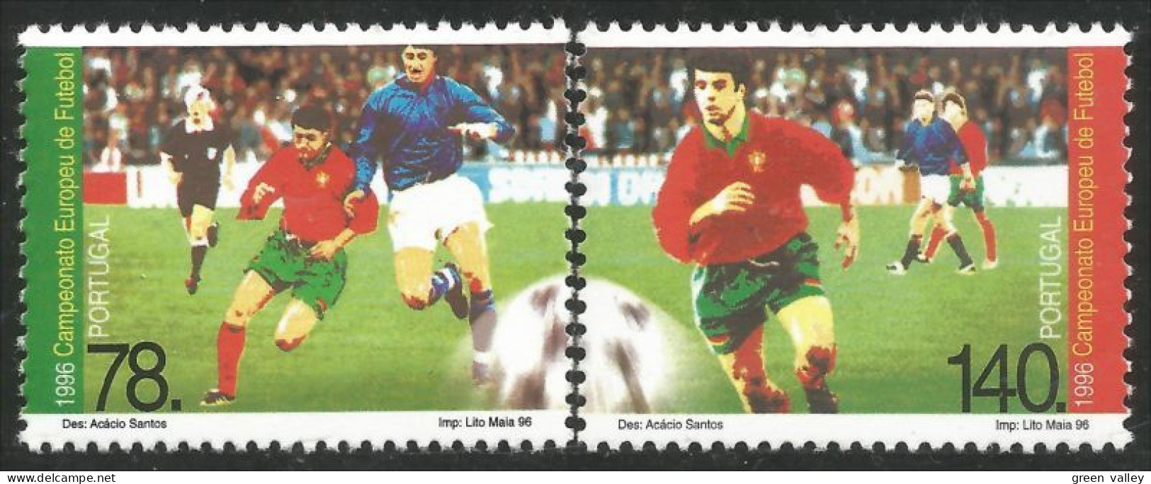 742 Portugal 1996 Football Soccer MNH ** Neuf SC (POR-175) - Sonstige & Ohne Zuordnung