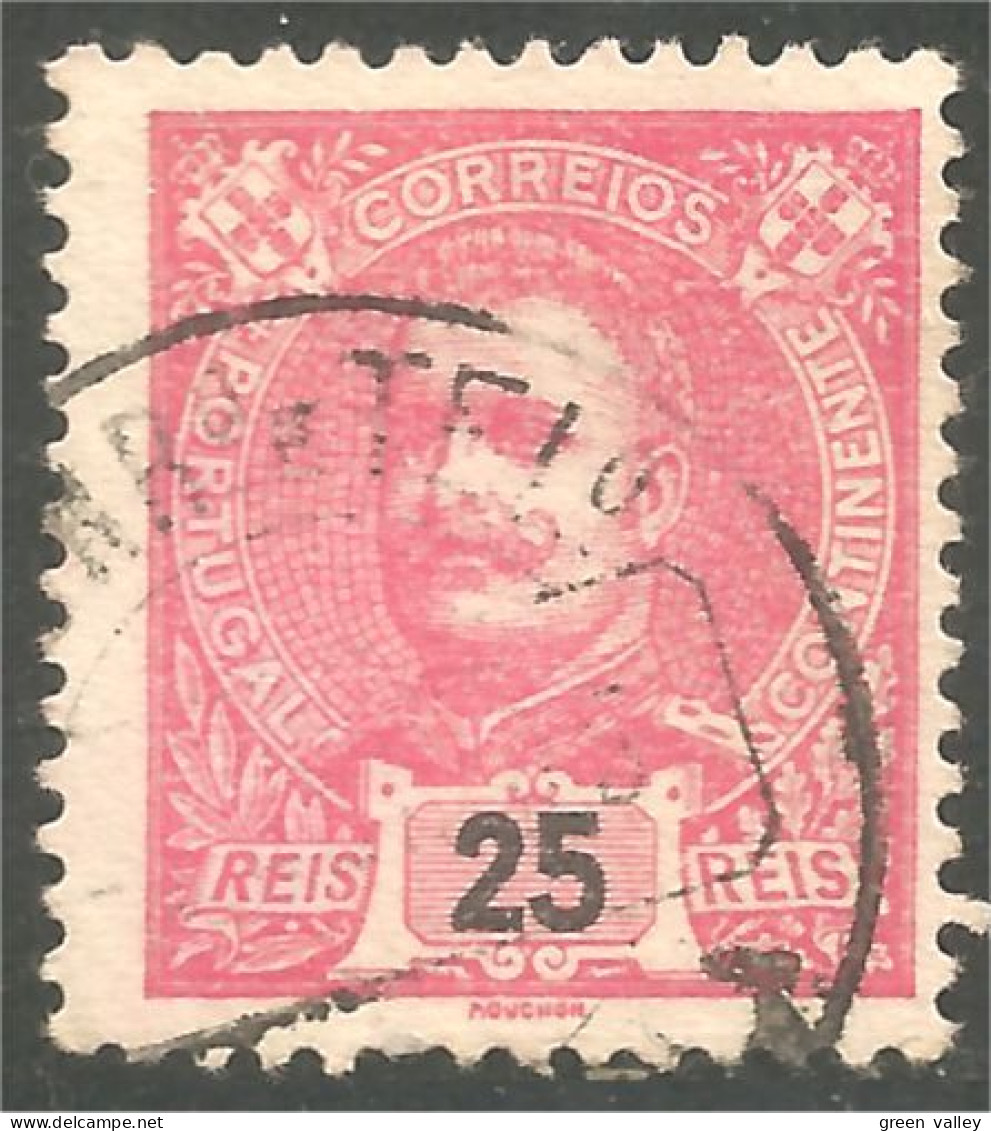 742 Portugal 1899 King Carlos 25r Rose (POR-149) - Oblitérés