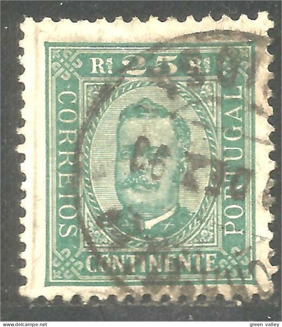 742 Portugal 1892 King Carlos 25r Green Vert(POR-147) - Used Stamps