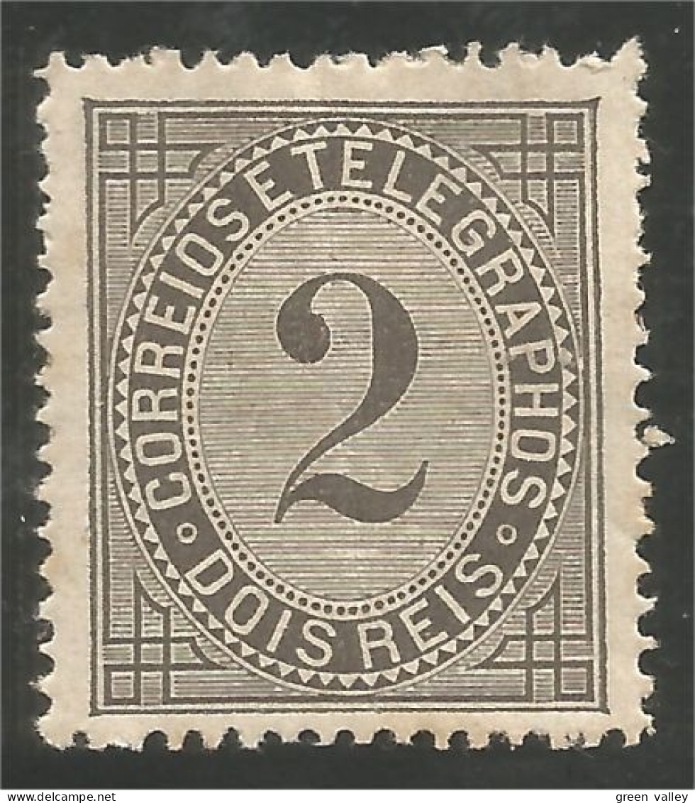 742 Portugal 1884 2r Noir Black MH * Neuf (POR-121) - Nuevos