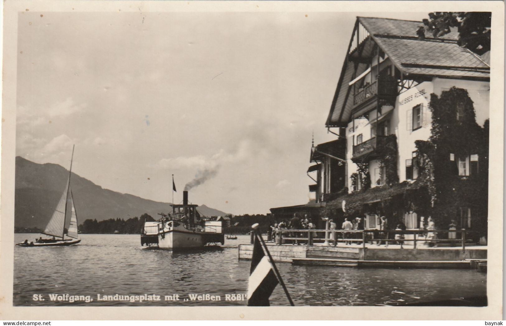 O.O.171  --   ST. WOLFGANG  --  LANDUNGSPLATZ  ,, WEISSEN ROSSL ,,  --  SCHIFF, DAMPFER  --  ECHTE PHOTO - St. Wolfgang