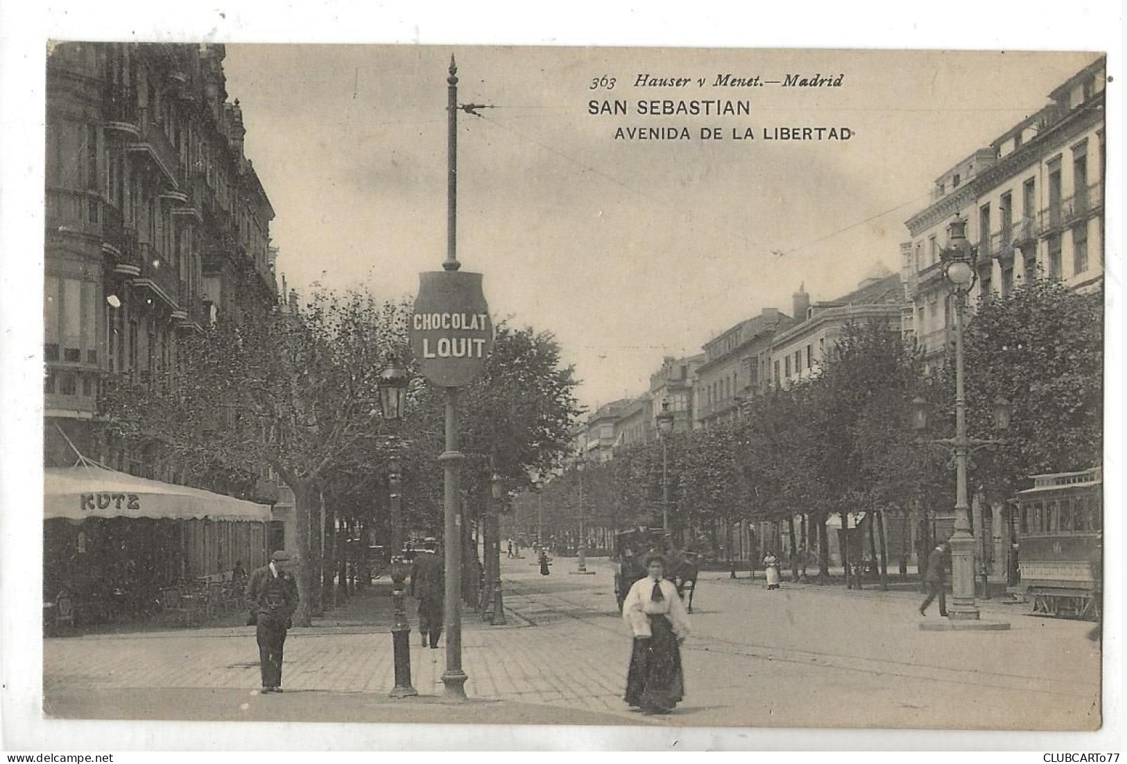 San Sébastian Ou Guipùzcoa (Espagne, Pais Vasco) : Avenida De La Libertad En 1910 (animado) PF. - Guipúzcoa (San Sebastián)