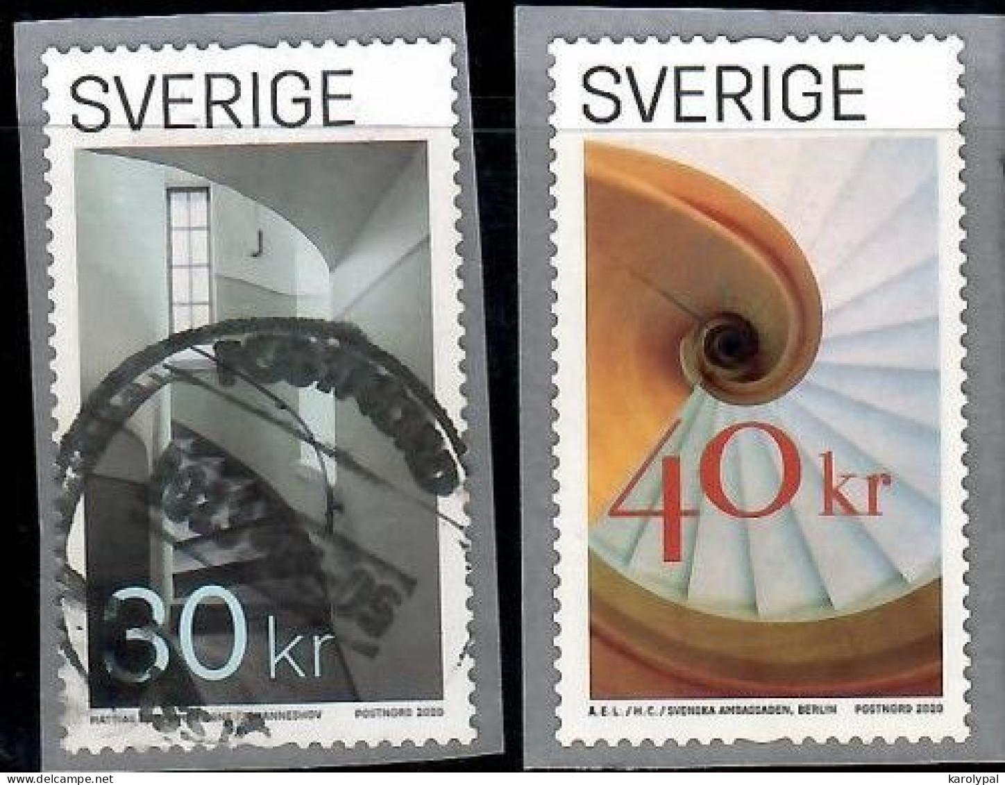 Sweden, 2020, Used,     Stairs , Mi. Nr. 3340-1 - Usati