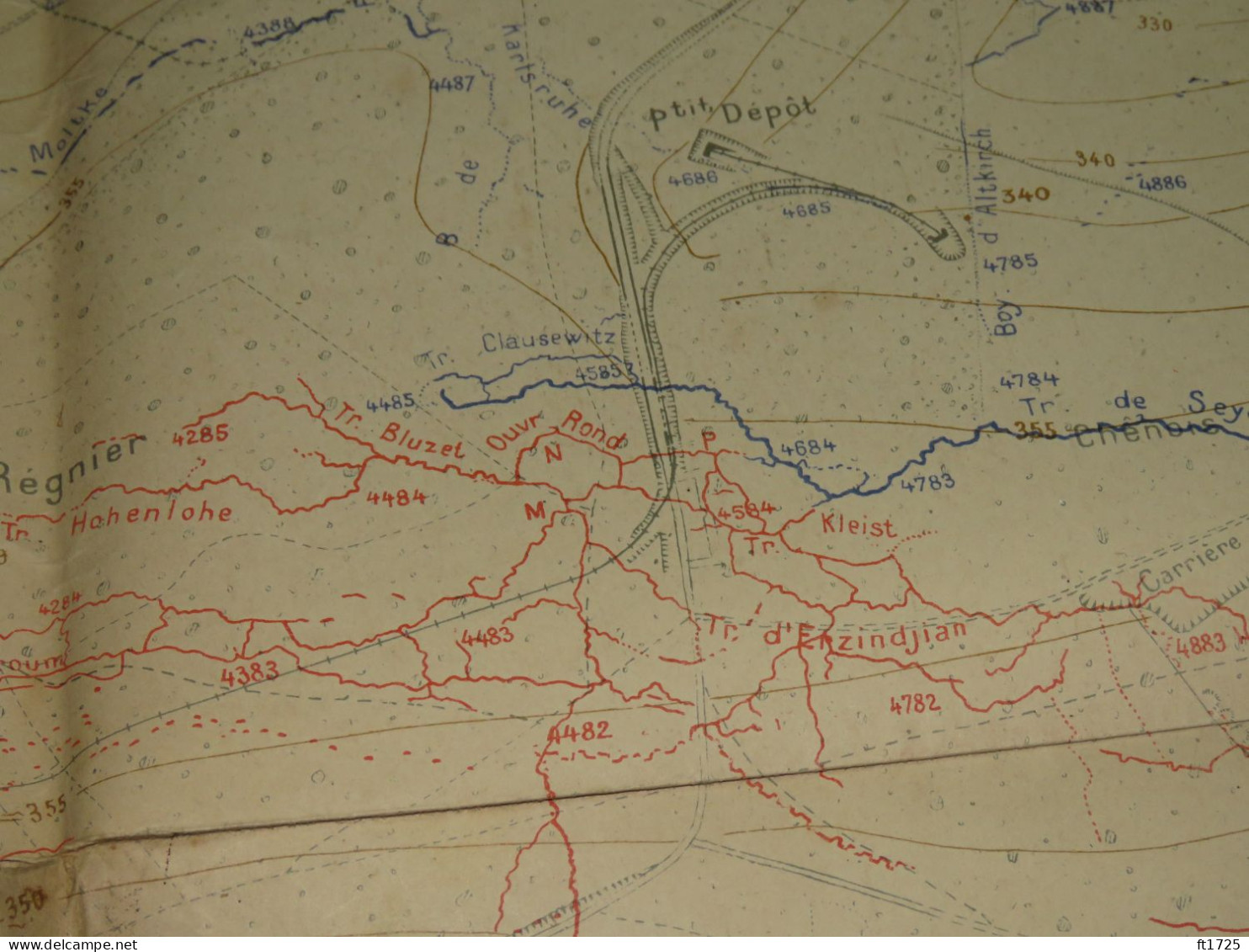 CANEVAS DE TIR FRANCAIS FORT DE VAUX SEPTEMBRE 1916 ! - 1914-18