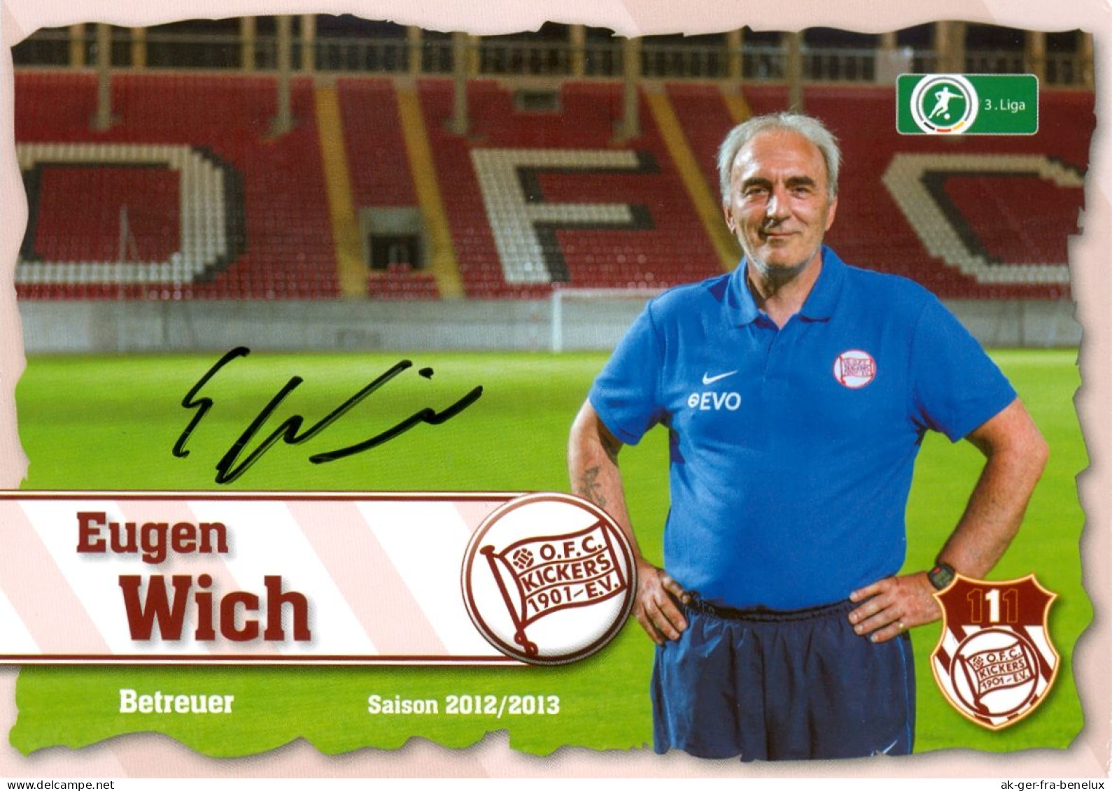 Fußball-Autogrammkarte AK Eugen Wich Offenbacher Kickers 12-13 OFC Offenbach Am Main Hessen Autogramm Fußball Football - Autographes