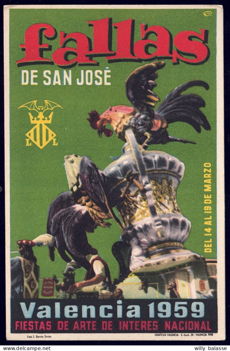 +++ CPA - Espagne - Espana - FALLAS DE SAN JOSE - VALENCIA 1959   // - Valencia