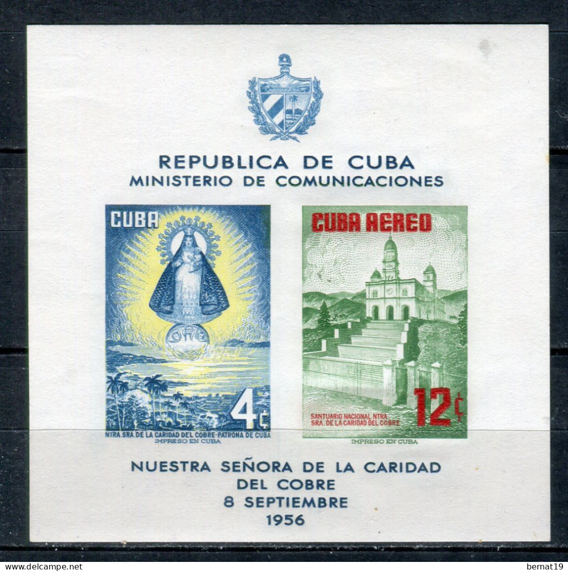 Cuba 1956. Yvert Block 15 ** MNH. - Blocchi & Foglietti