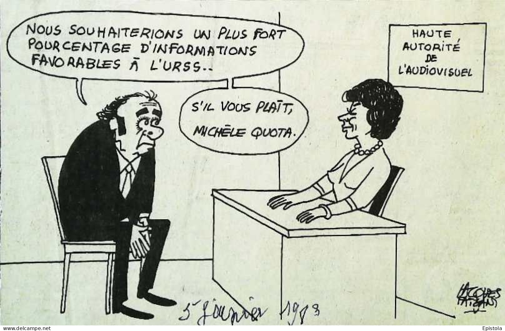 ► Coupure De Presse   Le Figaro Jacques Faisant 1983  Marchais Autorité De L'audiovisuel Michele Quota Cotta - 1950 - Heute