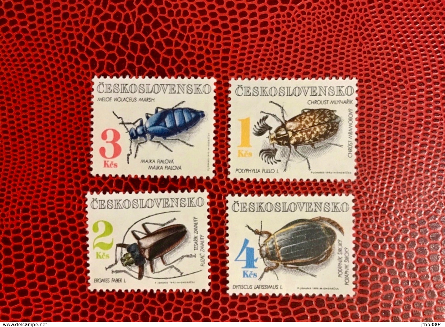 TCHÉCOSLOVAQUIE 1992 4v Neuf MNH ** YT 2920 / 2923 Insecto Insect Insekt Inseto Insetto CZECHOSLOVAKIA - Other & Unclassified