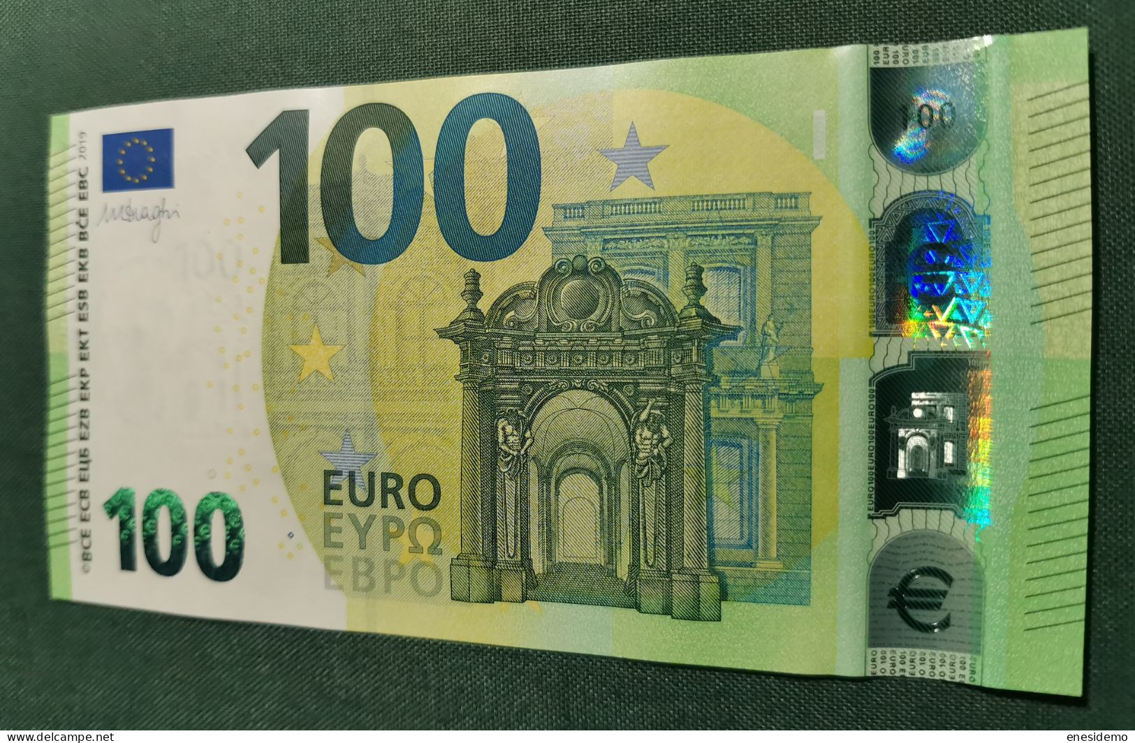 100 EURO SPAIN 2019  DRAGHI V002D1 VA SC UNCIRCULATED  PERFECT - 100 Euro