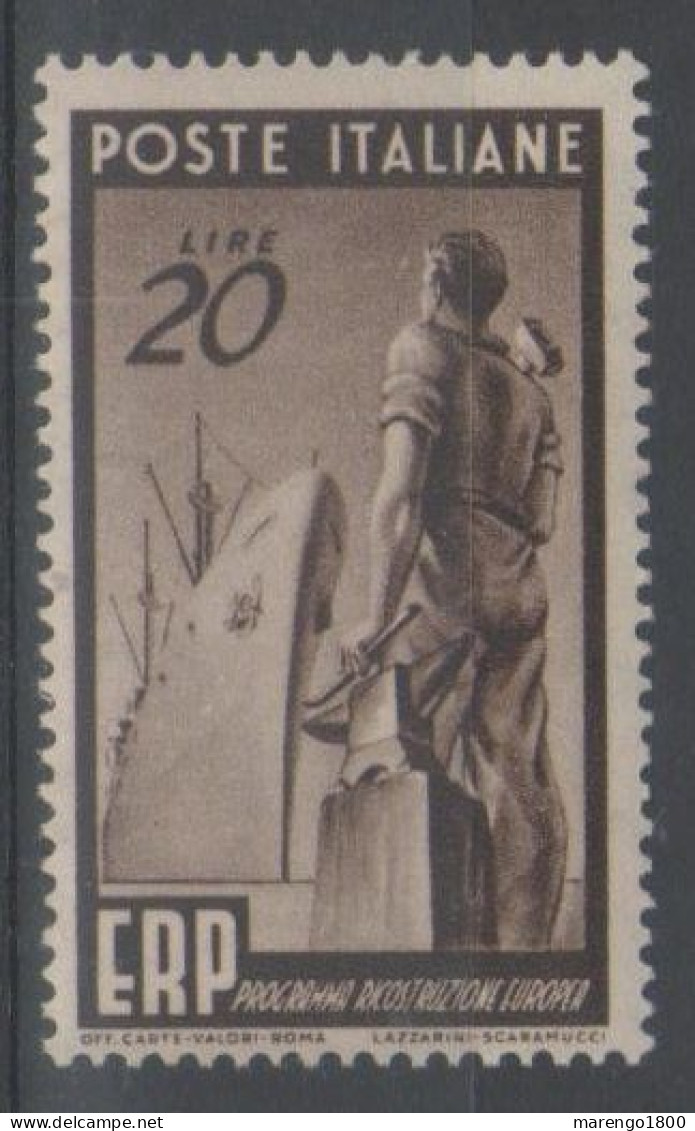 ITALIA 1949 - ERP L. 20 ** - 1946-60: Neufs