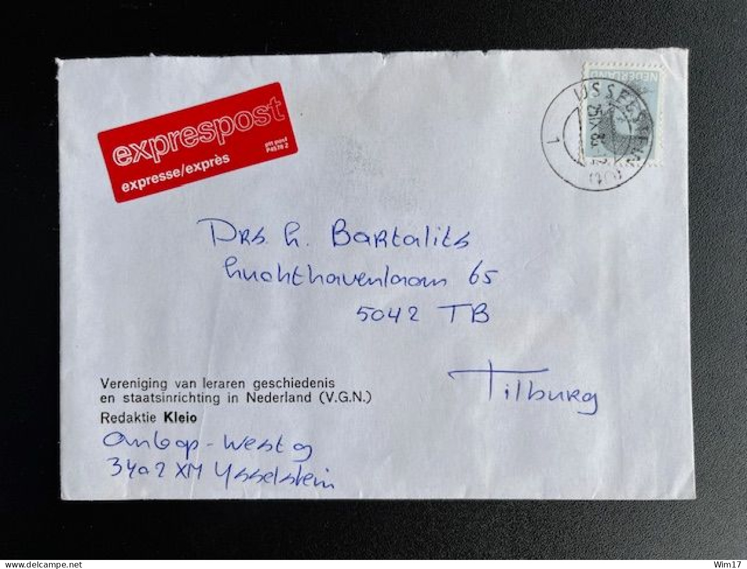 NETHERLANDS 1986 EXPRESS LETTER IJSSELSTEIN TO TILBURG 25-09-1986 NEDERLAND EXPRES - Briefe U. Dokumente