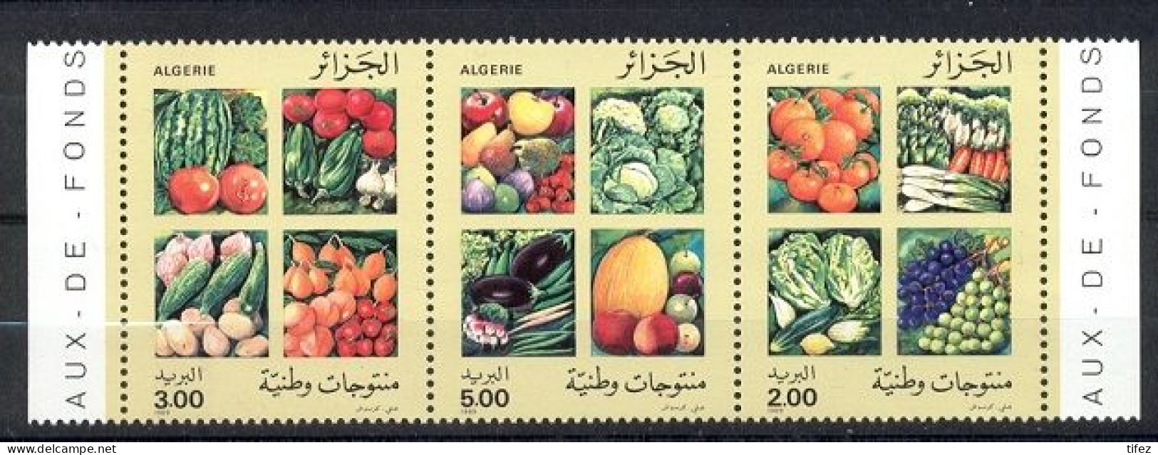 Année 1989-N°958/960 Neufs**MNH : Fruits Et Légumes : Production Nationale (Triptyque) - Algerien (1962-...)