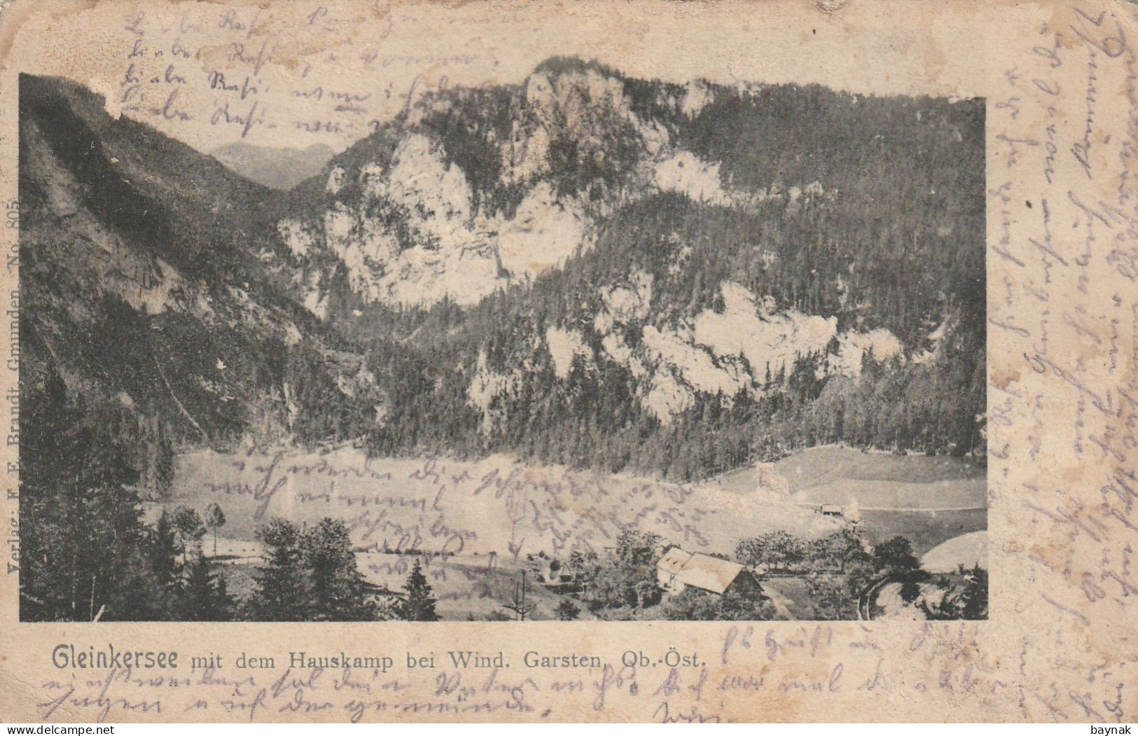 O.O.181  --   GLEINKERSEE MIT DEM HAUSKAMP BEI WIND. GARSTEN  Ob. Ost.  --  1908 - Windischgarsten