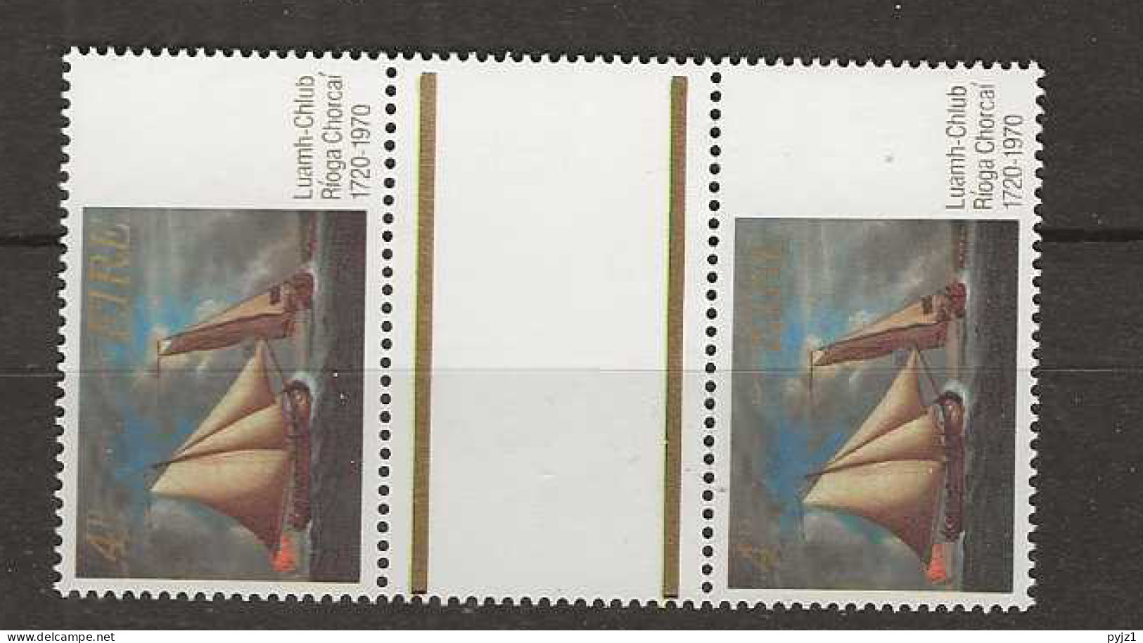 1970 MNH Ireland Mi 242 Gutter Pairs Unfolded - Nuovi