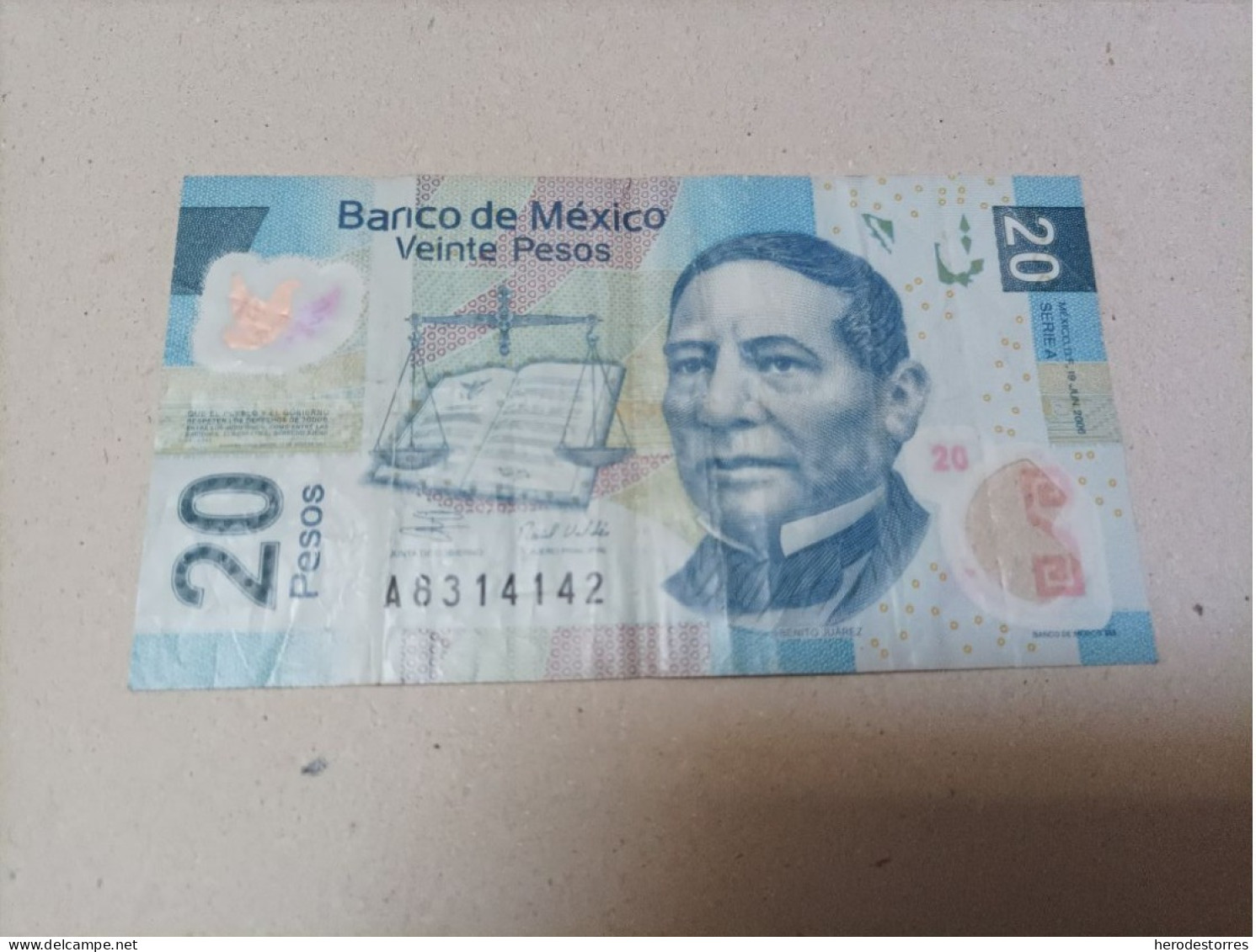 Billete México 20 Pesos, Año 2006, Serie A - Mexico