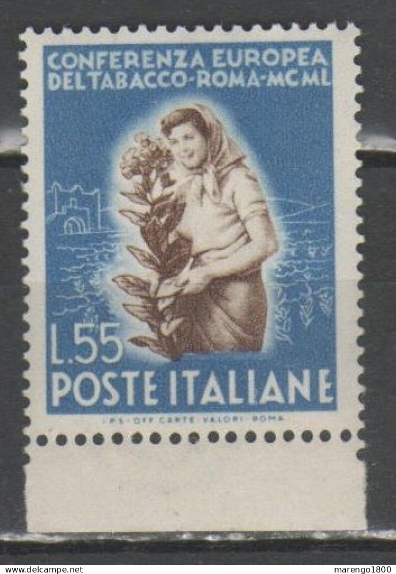 ITALIA 1950 - Tabacco L. 55 ** (2 Scan - Gomma Bicolore) - 1946-60: Nuovi