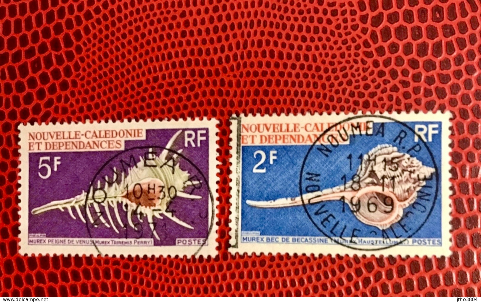 NOUVELLE CALEDONIE 1969 2v Used YT 358 359 Mi Conchas Shells Muscheln Conchoglie CALEDONIA - Conchas