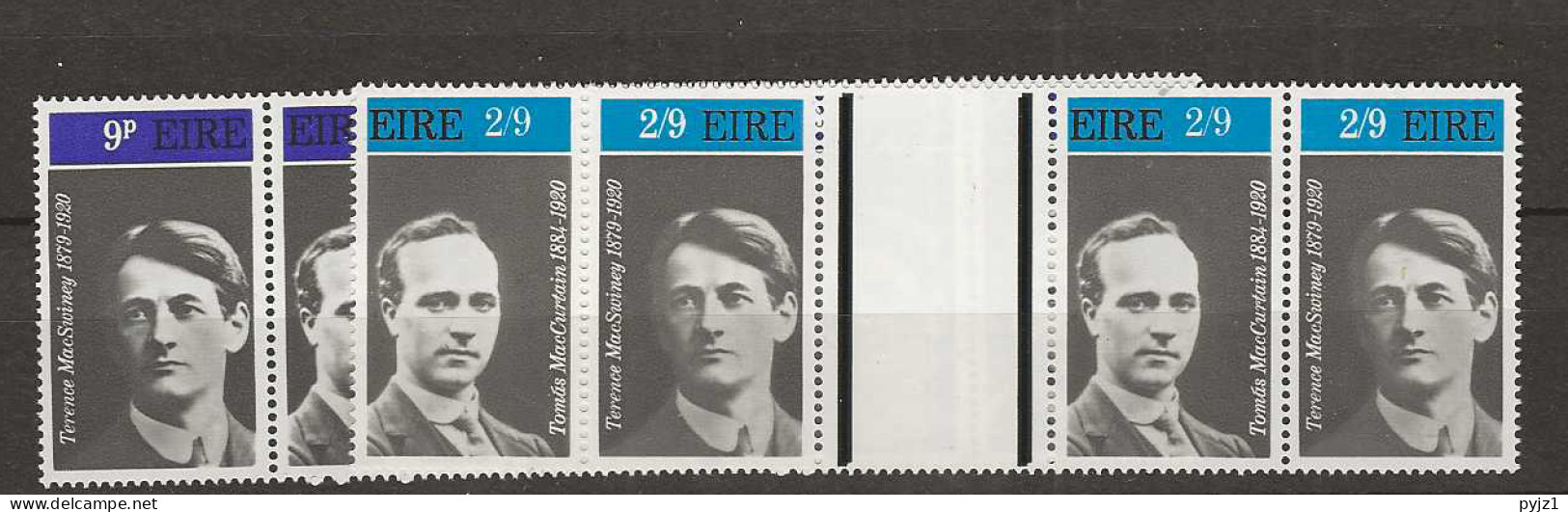 1970 MNH Ireland Mi 244-47 Gutter Pairs Folded - Ungebraucht