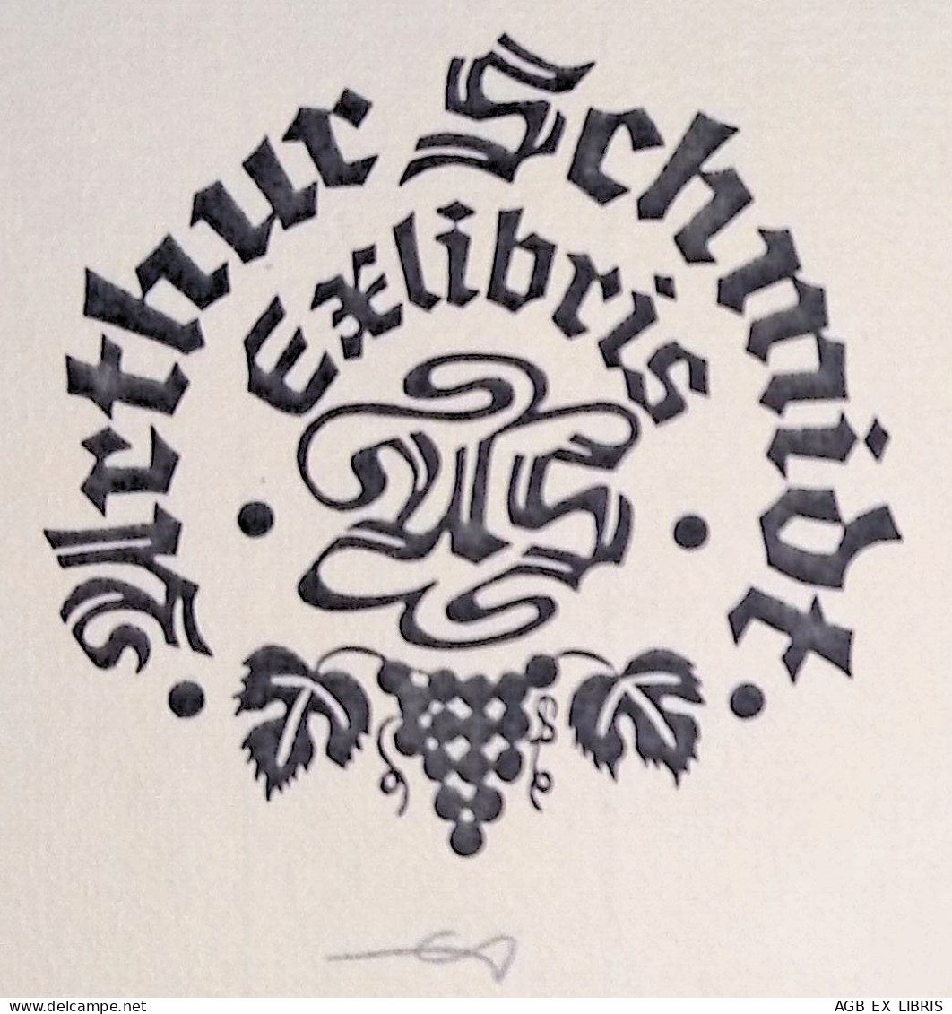 EX LIBRIS ERICH AULITZKY Per ARTHUR SCHMIDT L27bis-F02 EXLIBRIS Opus 16 - Ex-Libris