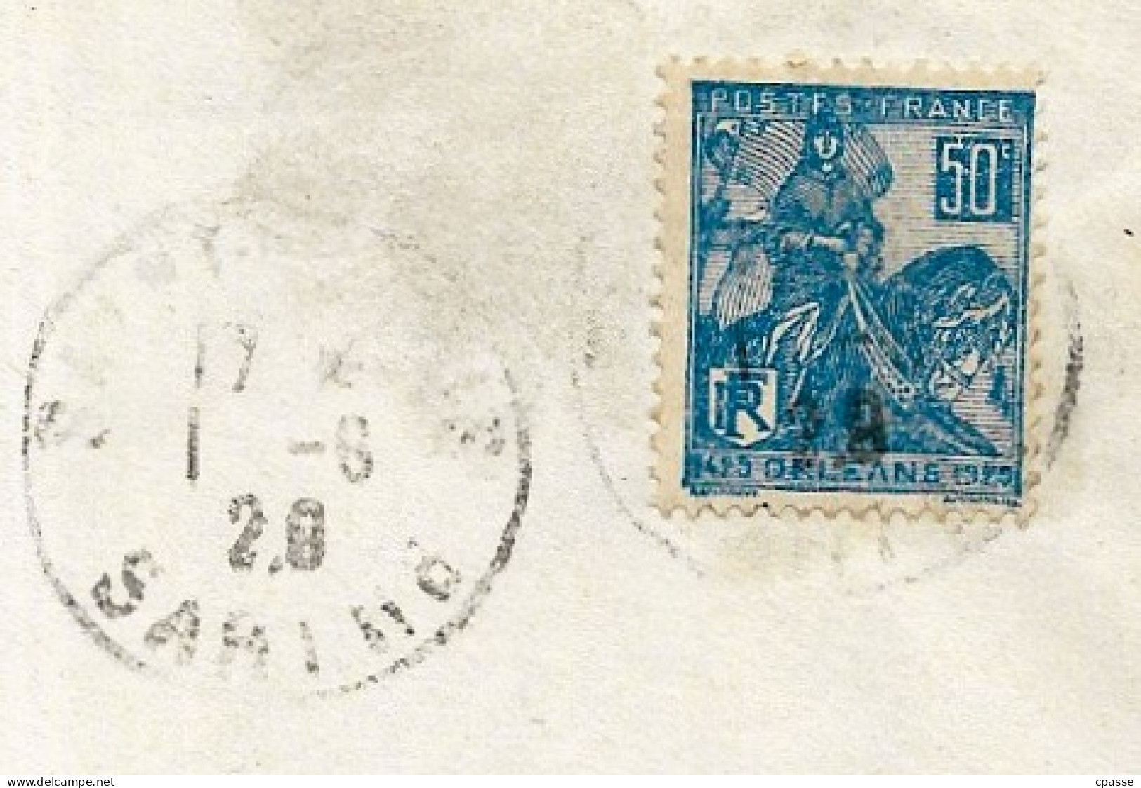 1929 Lettre Avec Timbre Jeanne D'Arc YT 257 Seul Sur Lettre Avec En-tête PIERRE GUITTON Avoué 72 St-Calais à Bonneval - Brieven En Documenten