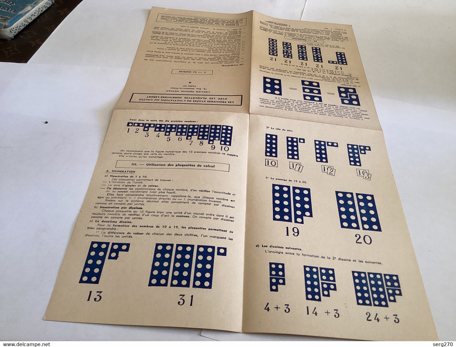 LES PREMIERES ETAPES DE L'INITIATION AU CALCUL AVEC LES PLAQUETTES HERBINIERE-LEBERT - Sin Clasificación