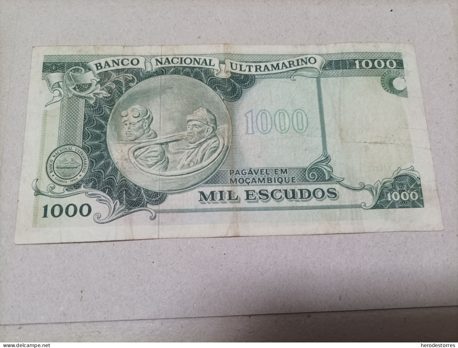 Billete Mozambique(Portugal),1000 Escudos Sin Resello, Año 1972 - Mozambique