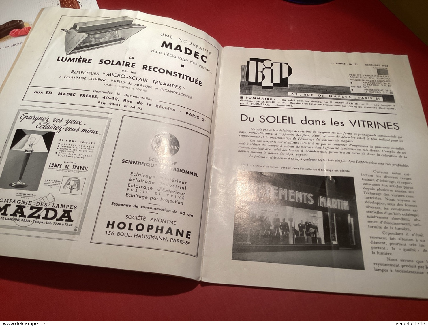 BIP 1938 Bulletin D’informations Pratiques Concernant Les Applications De L’électricité Et De La Perfectionnement De L’é - Advertising