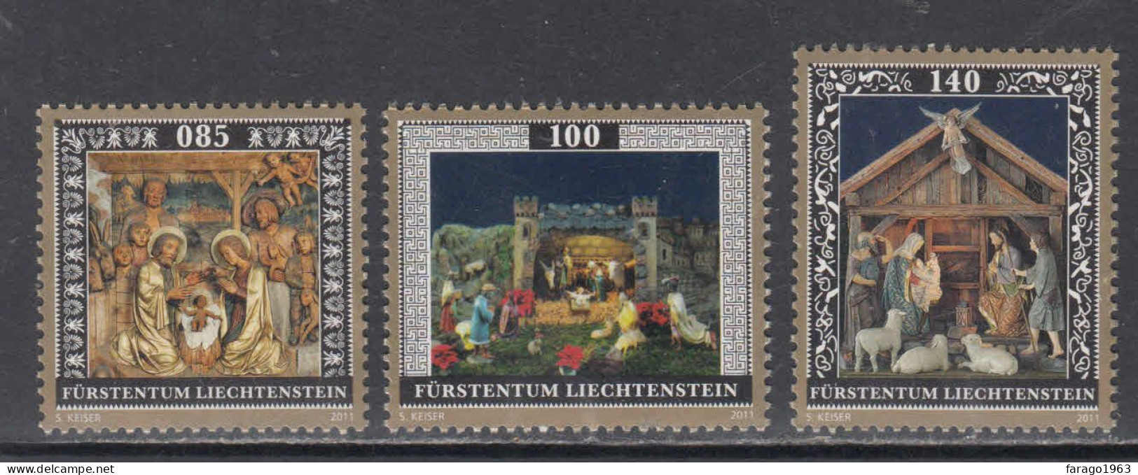 2011 Liechtenstein Christmas Noel Navidad Complete Set Of 3  MNH @ BELOW FACE VALUE - Ongebruikt