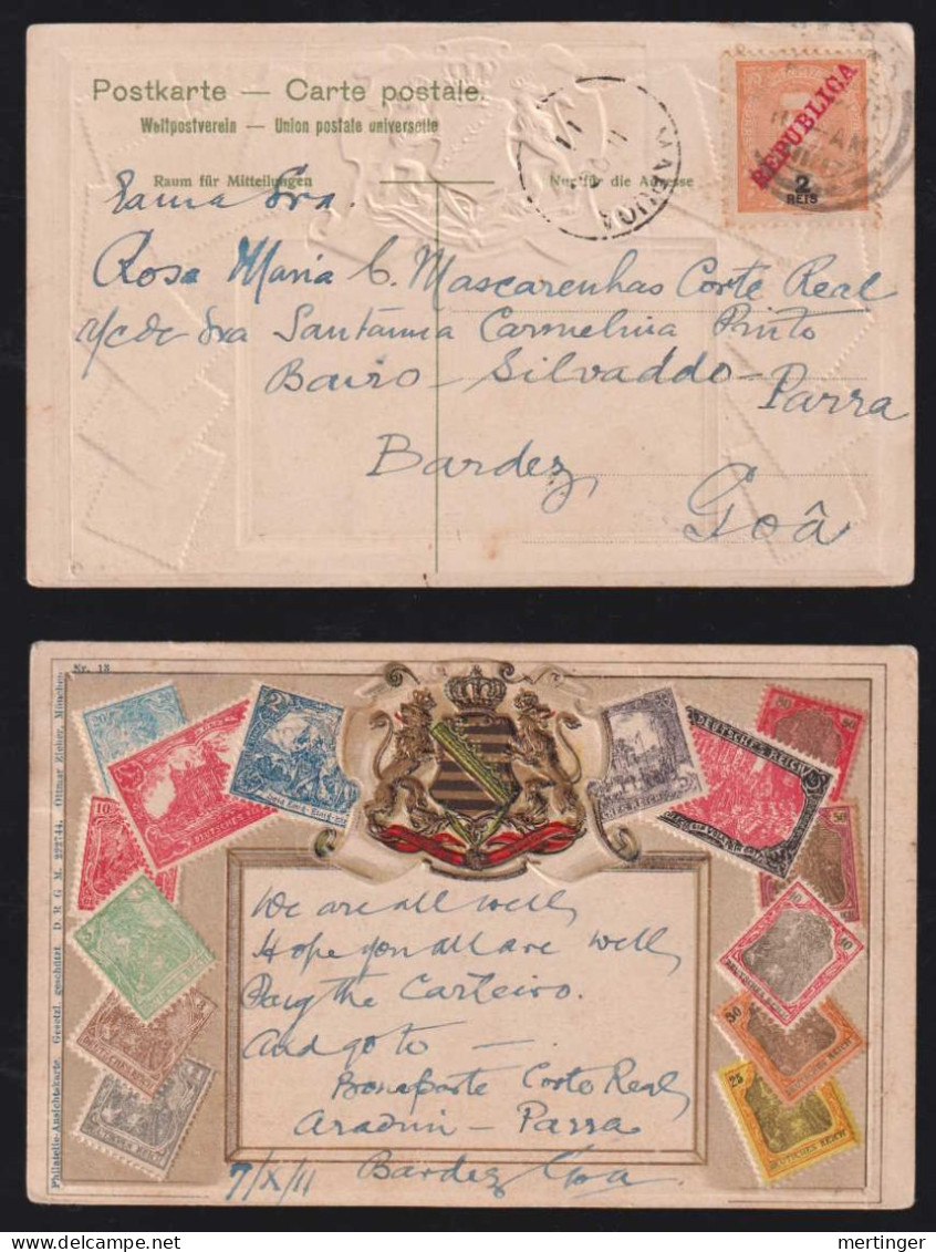 Portugal INDIA 1911 Picture Postcard MAPUCA X GOA - Portugiesisch-Indien