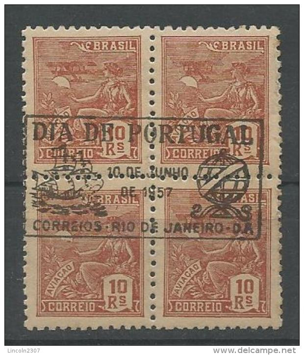 LSJP BRAZIL SEAL PORTUGAL DAY - DIA DE PORTUGAL 1957 - Gebruikt