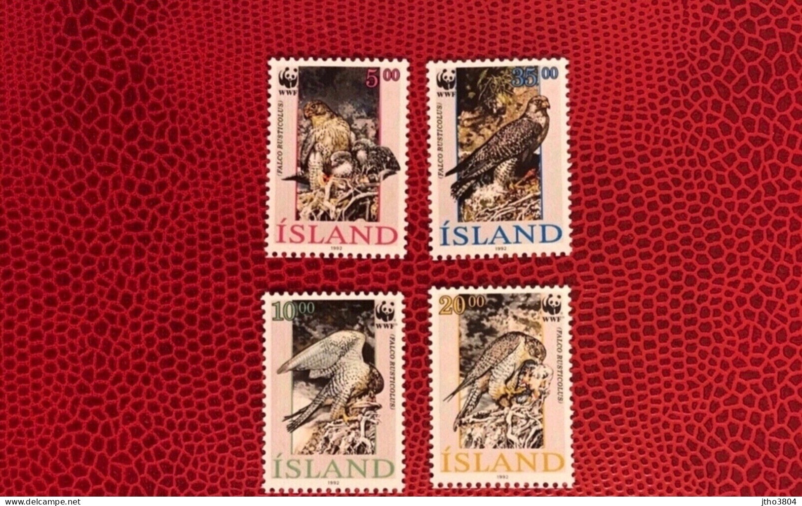 Islande 1992 WWF 4v Neuf MNH ** MI 776 / 779 Ucello Falcon Oiseau Bird Pájaro Vogel Iceland Island - Unused Stamps