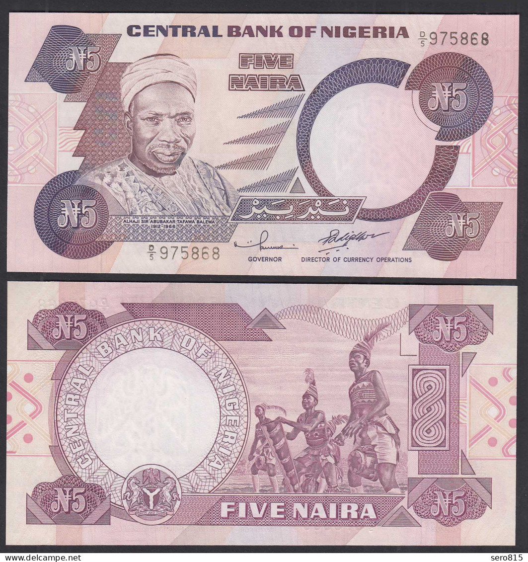 NIGERIA - 5 NAIRA Banknote  PICK 24b 1984 UNC (1) Sig. 11  (31965 - Sonstige – Afrika