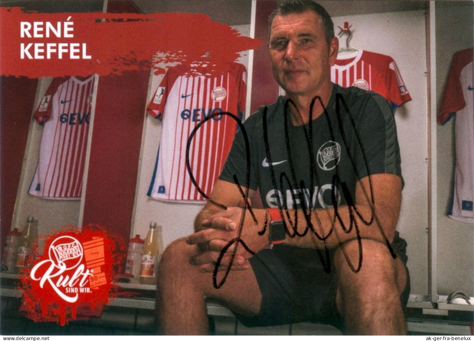 Fußball-Autogramm AK René Keffel Offenbacher Kickers 20-21 OFC Offenbach Am Main Bonames Viktoria Preußen Frankfurt - Handtekening