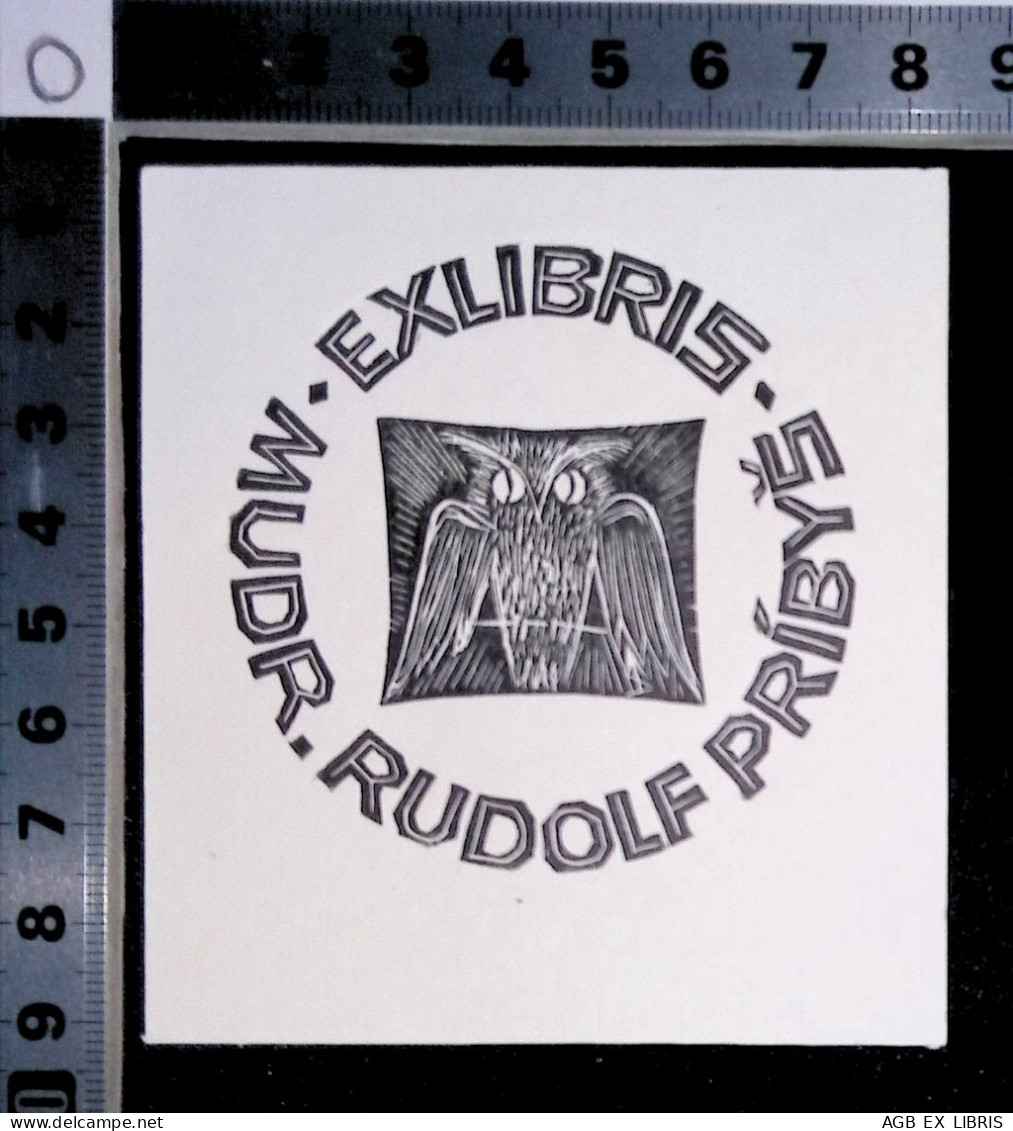 EX LIBRIS ERICH AULITZKY Per MUDR. RUDOLF PRIBYS L27bis-F02 EXLIBRIS Opus 51 NERO - Bookplates