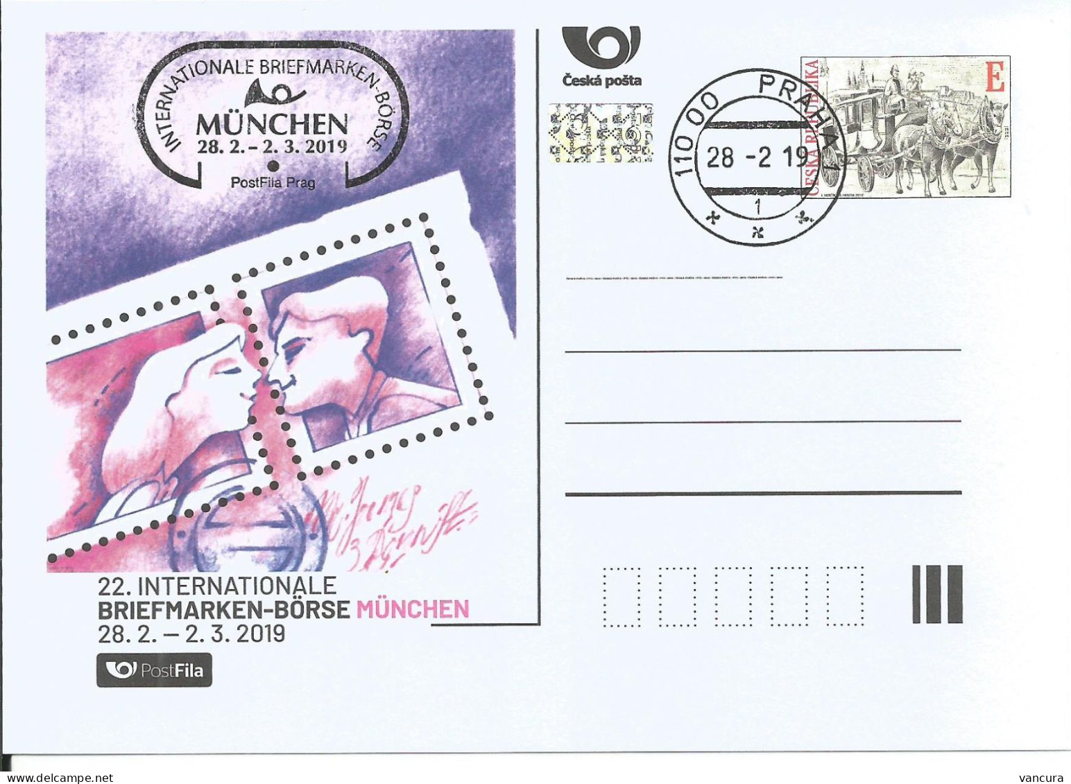 CDV A 229 Czech Republic München Stamp Fair 2019 Coach - Cartoline Postali