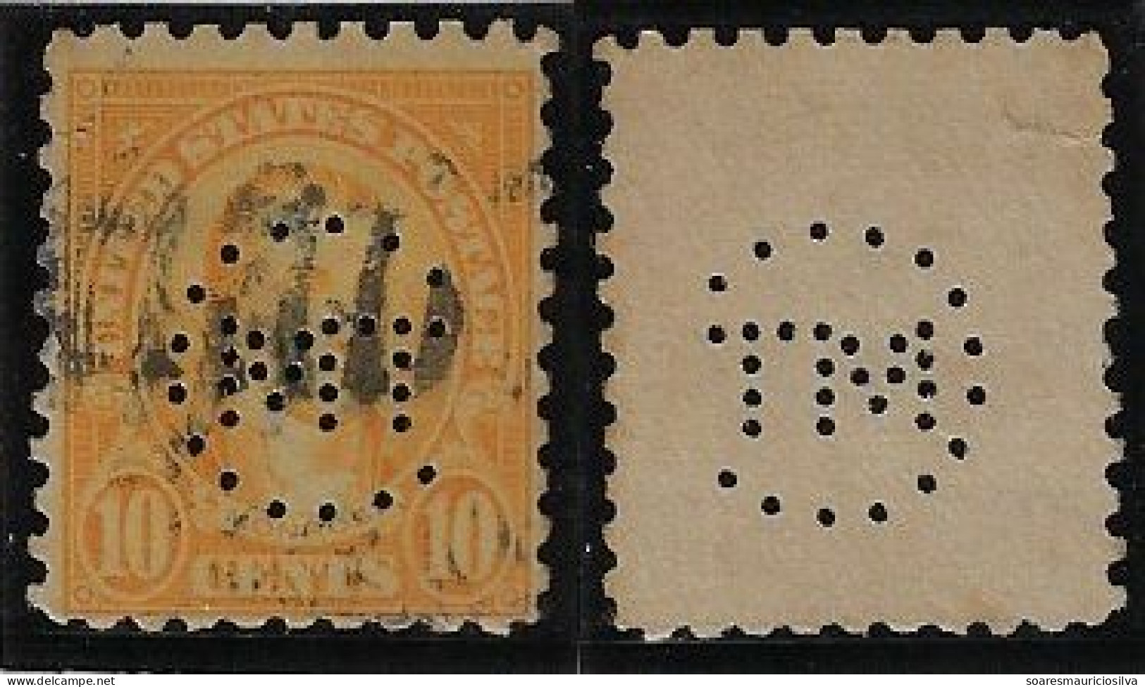 USA United States 1914/1926 Stamp With Perfin CMT Unidentified In Catalogue From Pittsburgh Lochung Perfore - Perfins