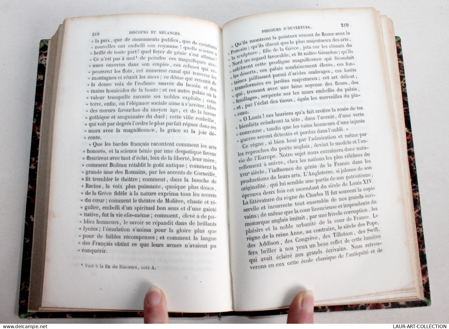 DISCOURS ET MELANGES LITTERAIRES Par M. VILLEMAIN - NOUVELLE EDITION 1846 DIDIER / ANCIEN LIVRE XIXe SIECLE (1803.55) - 1801-1900