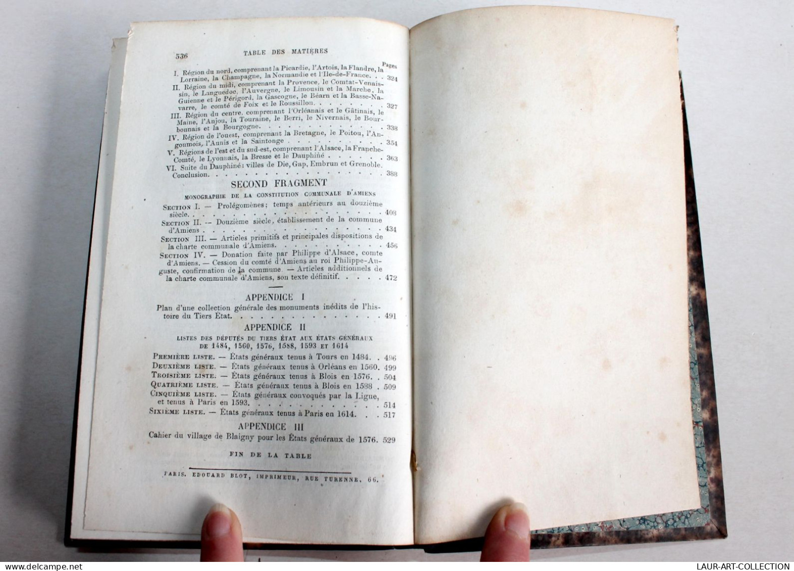 ESSAI SUR L'HISTOIRE DE LA FORMATION ET PROGRES DU TIERS ETAT de A. THIERRY 1867 / ANCIEN LIVRE XIXe SIECLE (1803.57)