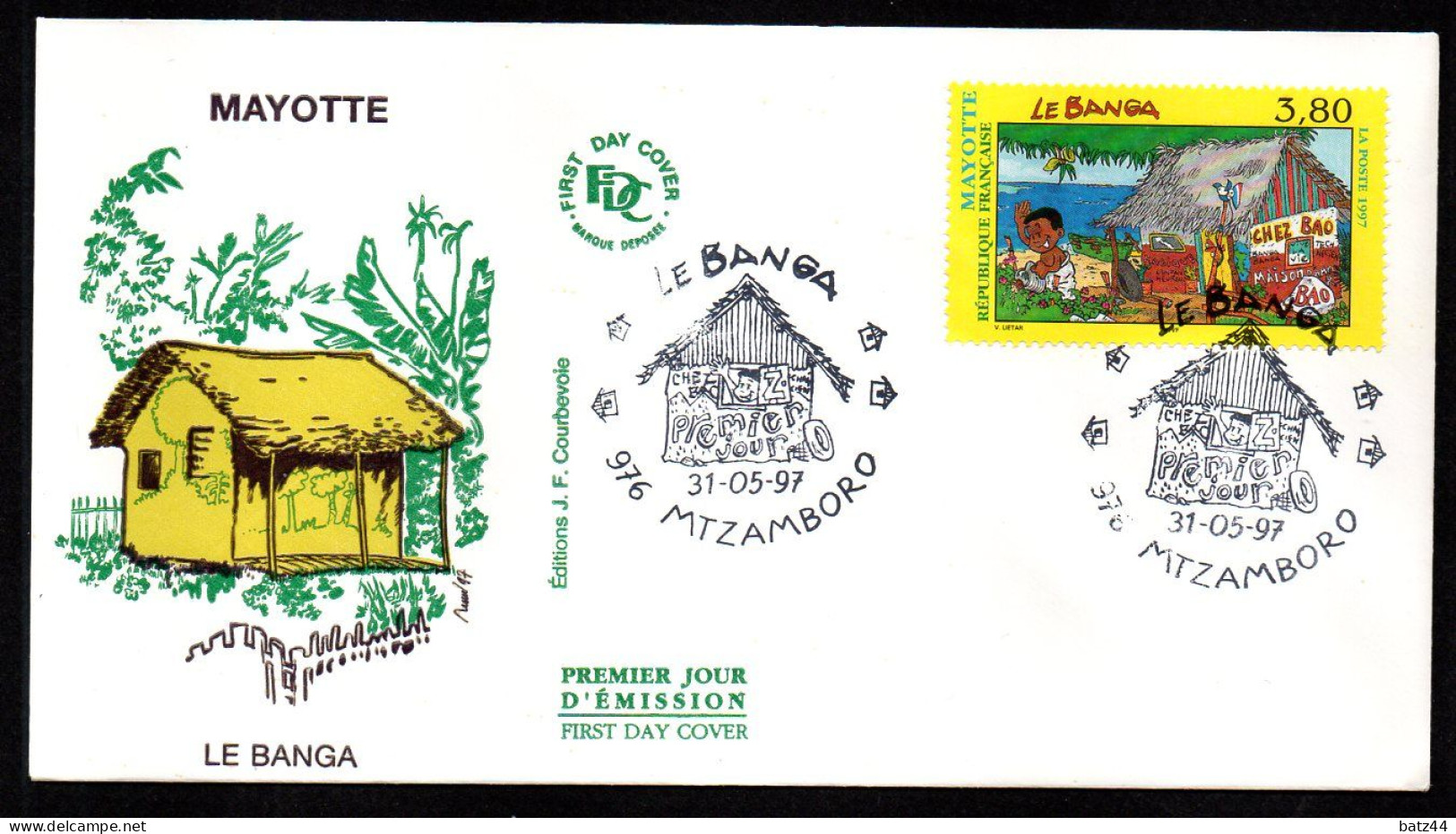 Mayotte , 31 05 1997 Banga Enveloppe Premier Jour D'émission Du Timbre FDC - Brieven En Documenten