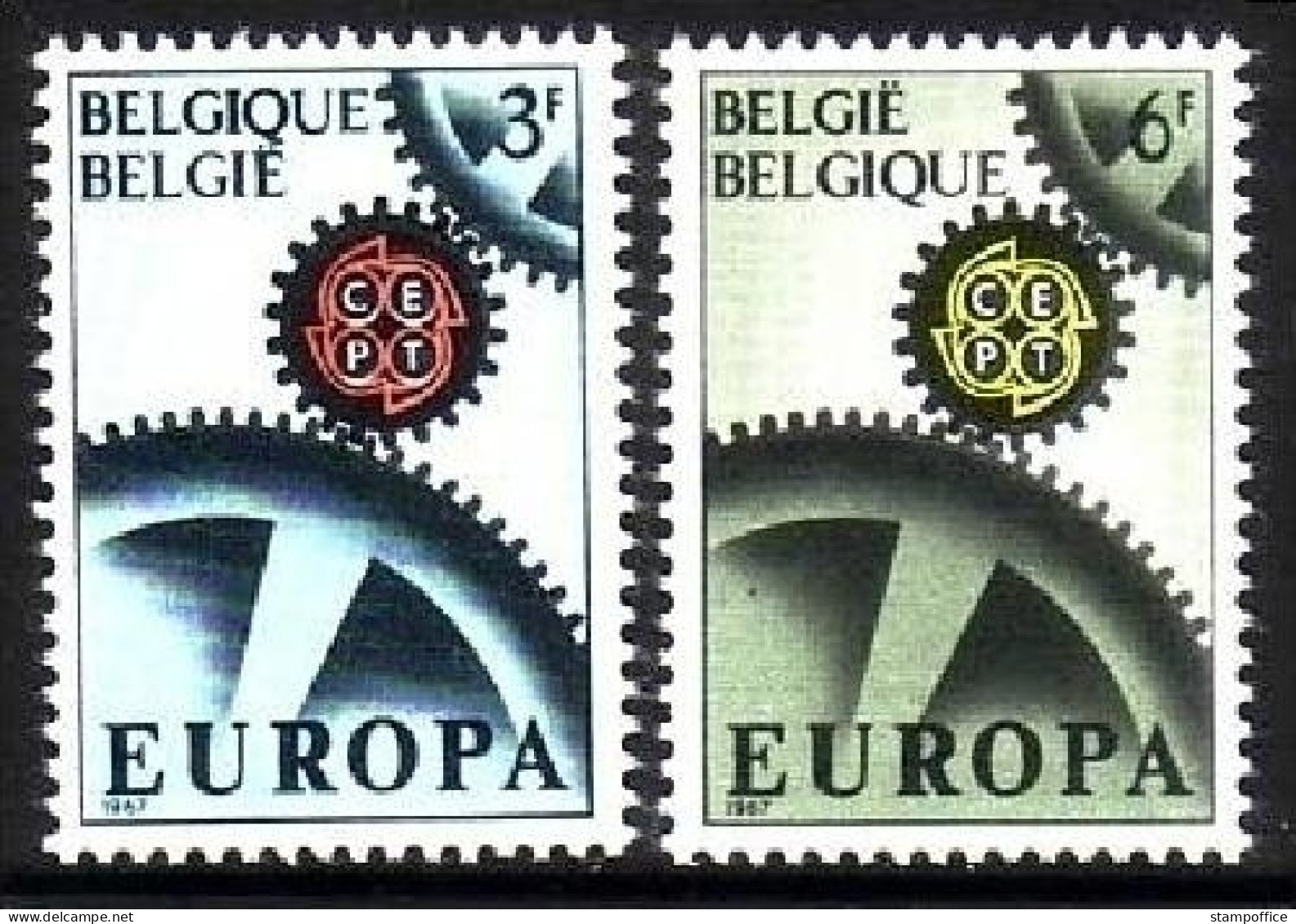 BELGIEN MI-NR. 1472-1473 POSTFRISCH(MINT) EUROPA 1967 ZAHNRÄDER - 1967