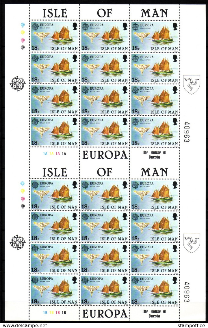 INSEL MAN MI-NR. 187-188 POSTFRISCH(MINT) DOPPELKLEINBOGENSATZ EUROPA 1981 KUH SCHIFF - 1981