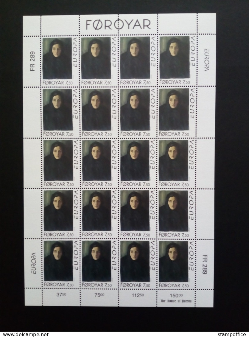 FÄRÖER MI-NR. 296-297 POSTFRISCH(MINT) KLEINBOGENSATZ EUROPA 1996 BERÜHMTE FRAUEN - 1996