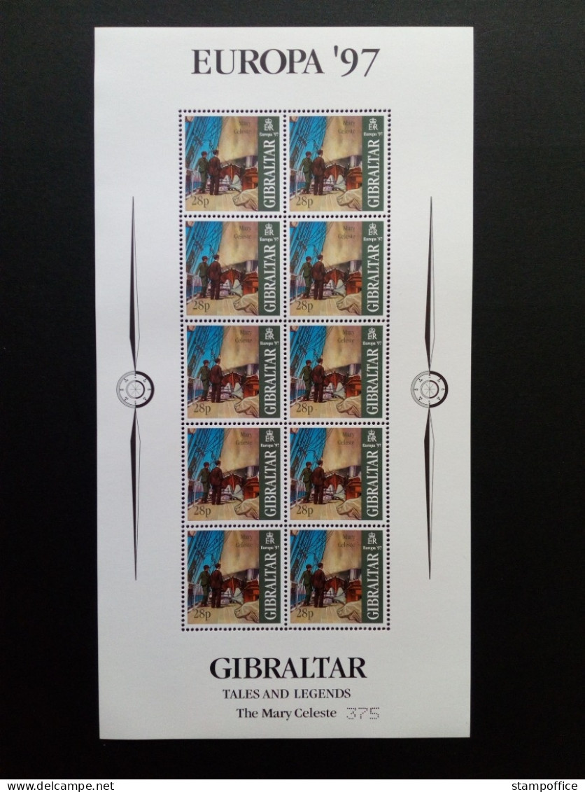 GIBRALTAR MI-NR. 783-786 POSTFRISCH(MINT) KLEINBOGENSATZ EUROPA 1997 SAGEN Und LEGENDEN SCHIFFE - 1997